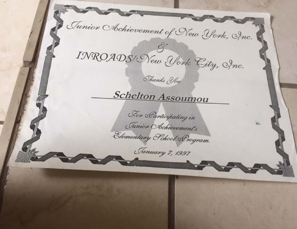 Inroads program certificate Schelton Assoumou