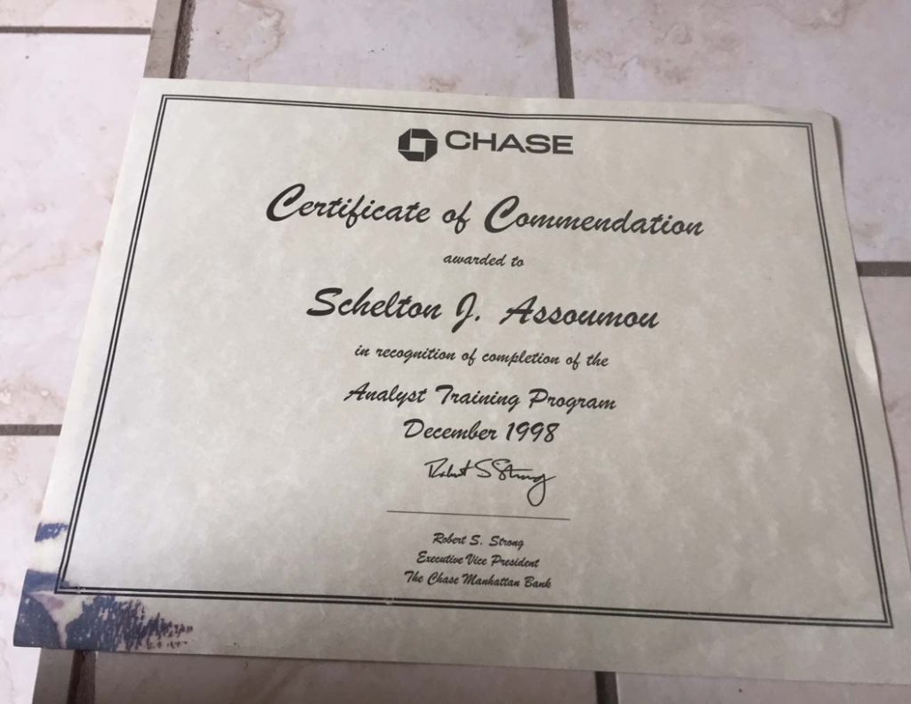 Chase Bank Certificate Analyst Training Program